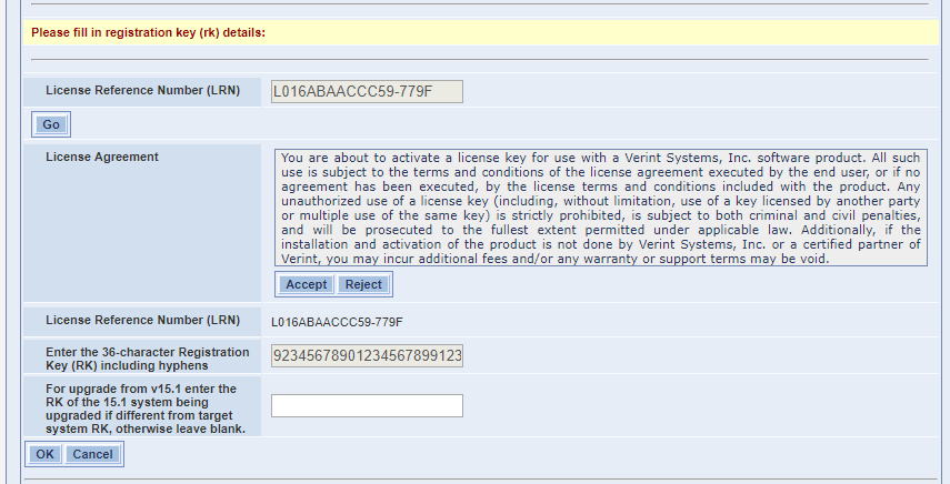 License Activation Page