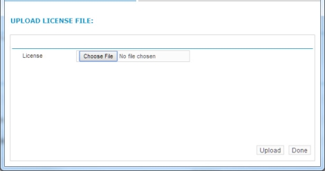 Upload License File page